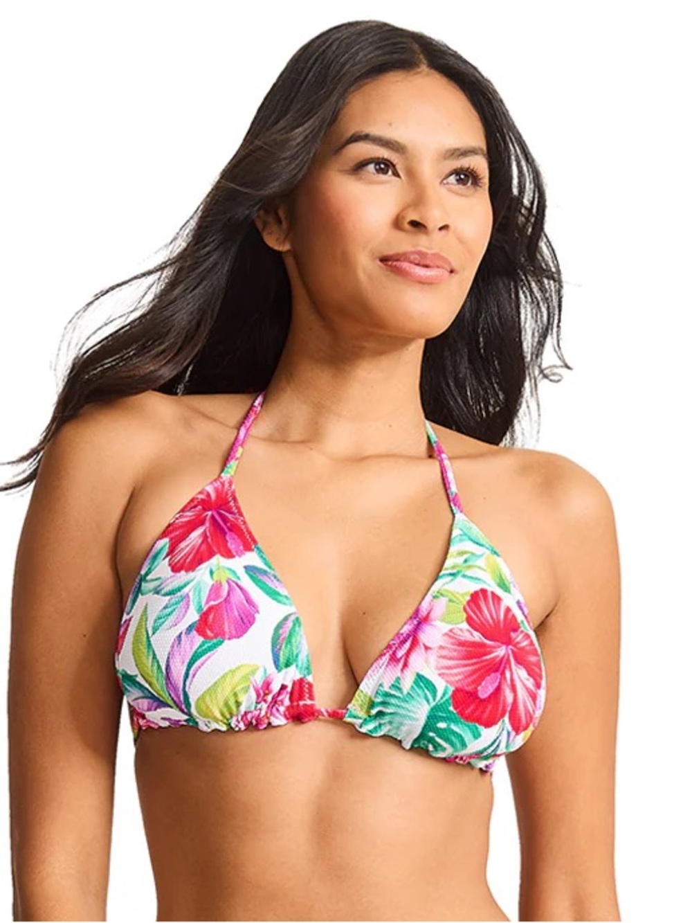 Tommy Bahama Island Cays Fiesta reversible string Bikini Top - Small - New